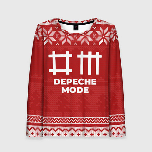 Женский лонгслив Новогодний Depeche Mode / 3D-принт – фото 1