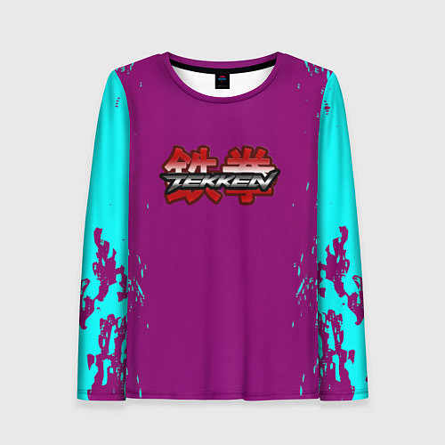 Женский лонгслив Tekken краски неон / 3D-принт – фото 1