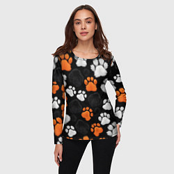 Лонгслив женский Мохнатые лапки, цвет: 3D-принт — фото 2