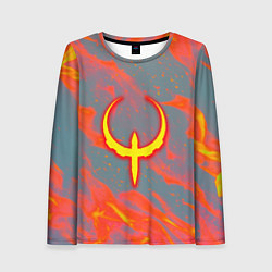 Лонгслив женский Quake огонь лого, цвет: 3D-принт