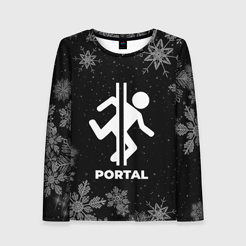 Женский лонгслив Снежный Portal / 3D-принт – фото 1