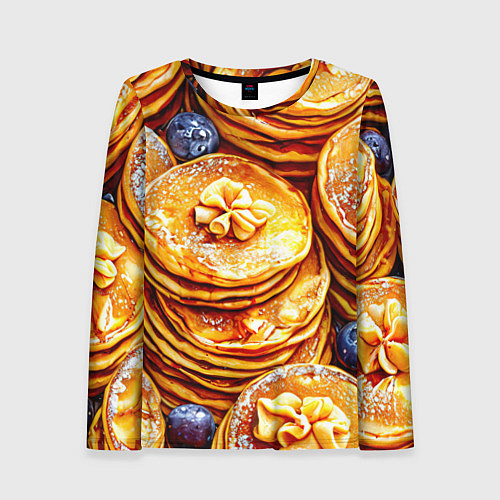 Женский лонгслив Блинчики / 3D-принт – фото 1