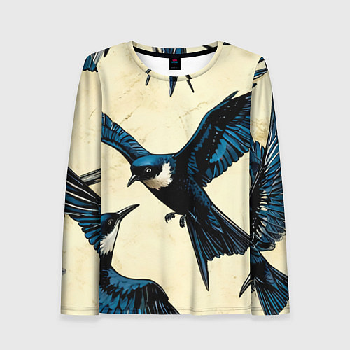 Женский лонгслив Ласточки / 3D-принт – фото 1