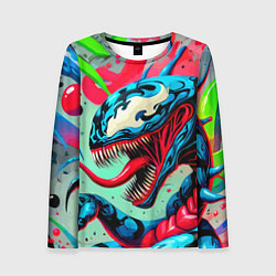 Женский лонгслив Свирепый Веном - граффити
