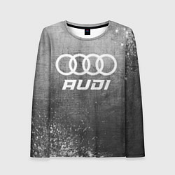 Женский лонгслив Audi - grey gradient