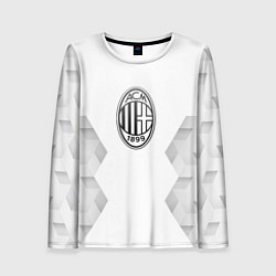 Лонгслив женский AC Milan white poly, цвет: 3D-принт