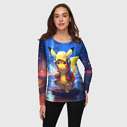 Лонгслив женский Диджей Пикачу, цвет: 3D-принт — фото 2