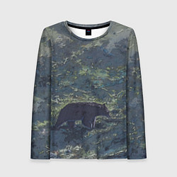Лонгслив женский Медведь идёт, цвет: 3D-принт