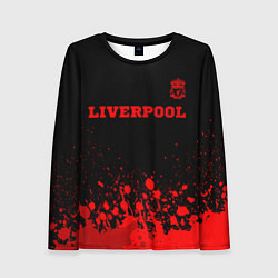 Женский лонгслив Liverpool - red gradient посередине