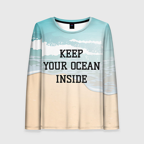 Женский лонгслив Keep your ocean inside / 3D-принт – фото 1