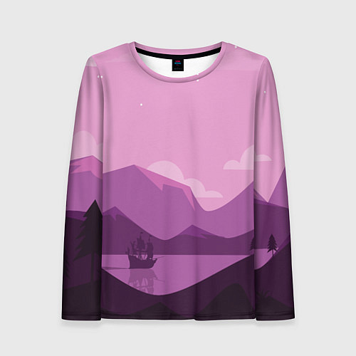 Женский лонгслив Горное озеро / 3D-принт – фото 1