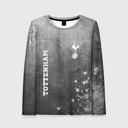 Женский лонгслив Tottenham - grey gradient вертикально