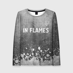 Женский лонгслив In Flames - grey gradient посередине