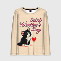 Лонгслив женский Saint Valentines Day, цвет: 3D-принт
