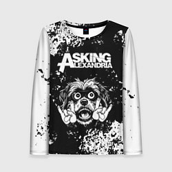 Женский лонгслив Asking Alexandria рок пес