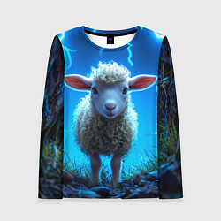 Женский лонгслив Овечка в разрядах молнии