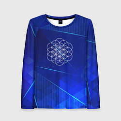 Лонгслив женский Coldplay blue poly, цвет: 3D-принт