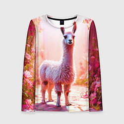 Женский лонгслив Альпака в розовом