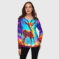 Лонгслив женский Газель малыш, цвет: 3D-принт — фото 2