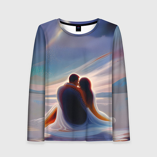 Женский лонгслив Влюбленные на рассвете / 3D-принт – фото 1