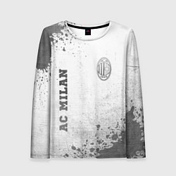 Лонгслив женский AC Milan - white gradient вертикально, цвет: 3D-принт