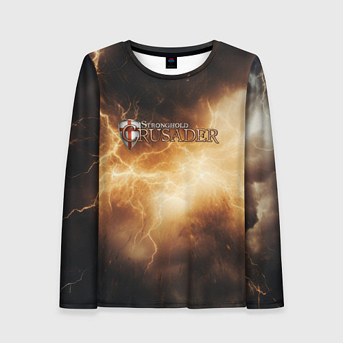 Женский лонгслив Stronghold сrusader лого и гром / 3D-принт – фото 1