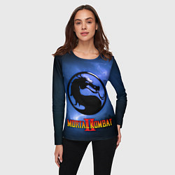 Лонгслив женский Мортал комбат 2 - логотип, цвет: 3D-принт — фото 2