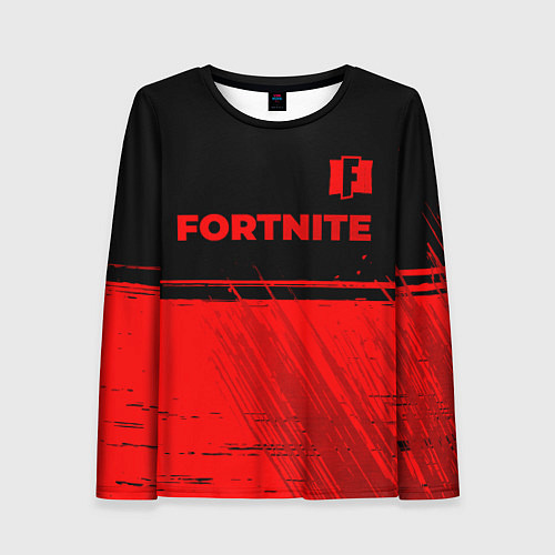Женский лонгслив Fortnite - red gradient посередине / 3D-принт – фото 1