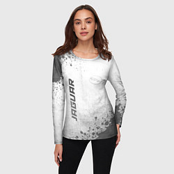 Лонгслив женский Jaguar - white gradient вертикально, цвет: 3D-принт — фото 2