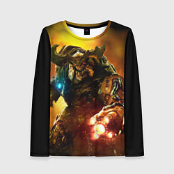 Лонгслив женский Дум - кибердемон, цвет: 3D-принт