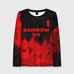 Женский лонгслив Rainbow Six - red gradient посередине