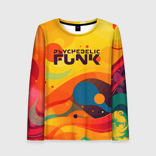 Женский лонгслив Psychedelic funk / 3D-принт – фото 1
