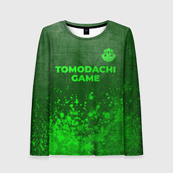 Женский лонгслив Tomodachi Game - green gradient посередине