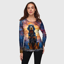 Лонгслив женский Сеттер в космосе, цвет: 3D-принт — фото 2
