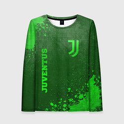 Лонгслив женский Juventus - green gradient вертикально, цвет: 3D-принт