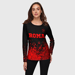 Лонгслив женский Roma - red gradient посередине, цвет: 3D-принт — фото 2