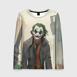 Женский лонгслив Джокер довольный - рисунок