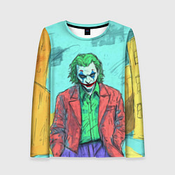 Женский лонгслив Джокер в красном костюме