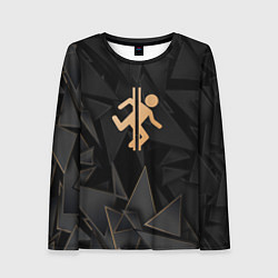 Лонгслив женский Portal golden poly, цвет: 3D-принт