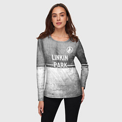 Лонгслив женский Linkin Park 2024 - grey gradient посередине, цвет: 3D-принт — фото 2