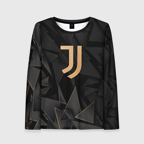 Женский лонгслив Juventus golden poly / 3D-принт – фото 1