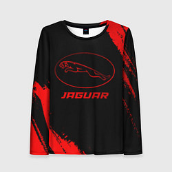 Лонгслив женский Jaguar - red gradient, цвет: 3D-принт