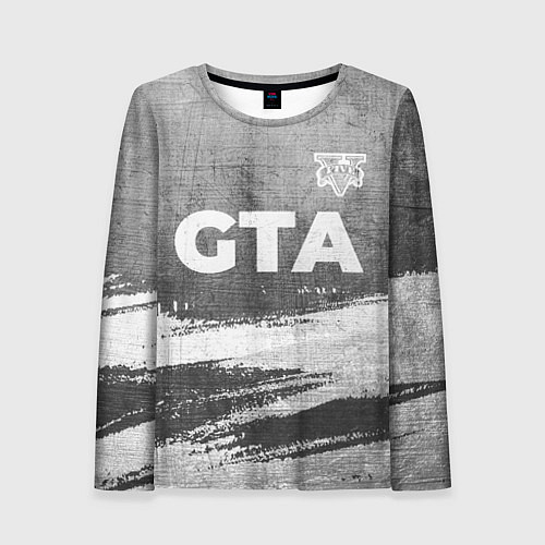 Женский лонгслив GTA - grey gradient посередине / 3D-принт – фото 1