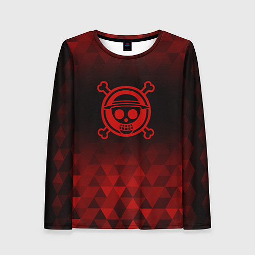 Женский лонгслив One Piece red poly / 3D-принт – фото 1
