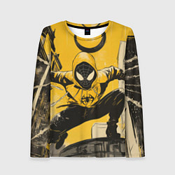 Лонгслив женский Черный человек-паук, цвет: 3D-принт