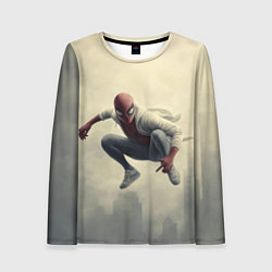 Женский лонгслив Человек паук в прыжке