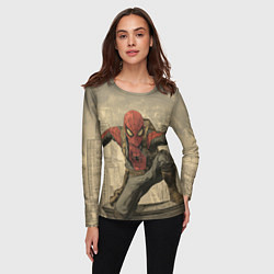 Лонгслив женский Человек-паук готов спасать мир, цвет: 3D-принт — фото 2