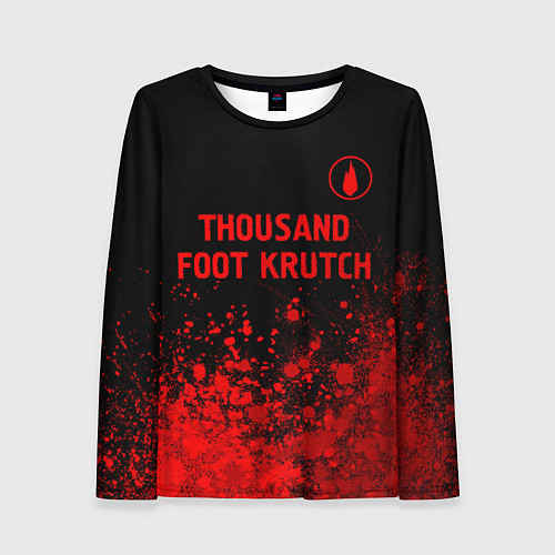 Женский лонгслив Thousand Foot Krutch - red gradient посередине / 3D-принт – фото 1