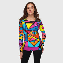 Лонгслив женский Кислая геометрия, цвет: 3D-принт — фото 2
