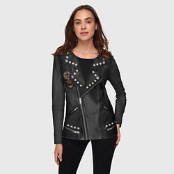 Лонгслив женский Косуха с черепом, цвет: 3D-принт — фото 2